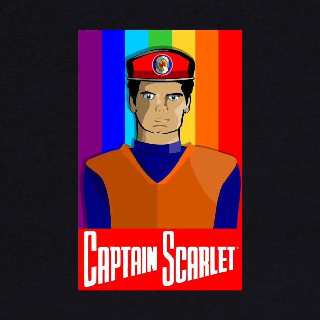 Captain Scarlet Retro Poster Style by LICENSEDLEGIT